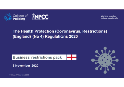 COVID-19 England No4 Regulations Business closures
